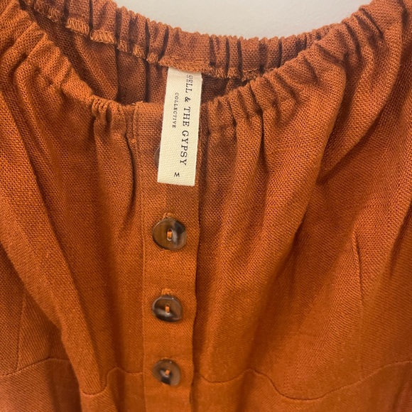 Spell Journey rust coloured mini dress size M - Picture 4 of 5